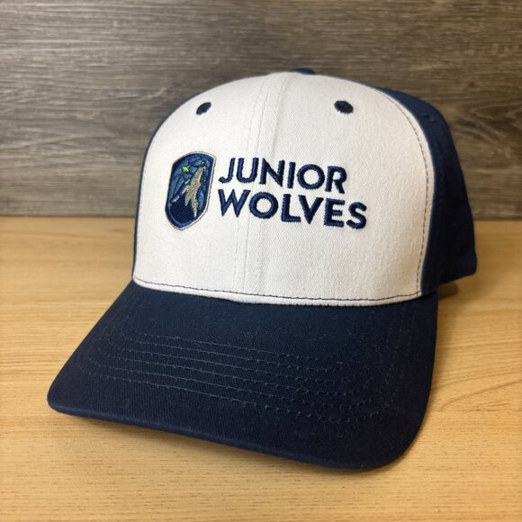 Minnesota Timberwolves Hat Strap Back Blue White NBA Basketball Junior Wolves - Picture 3 of 9